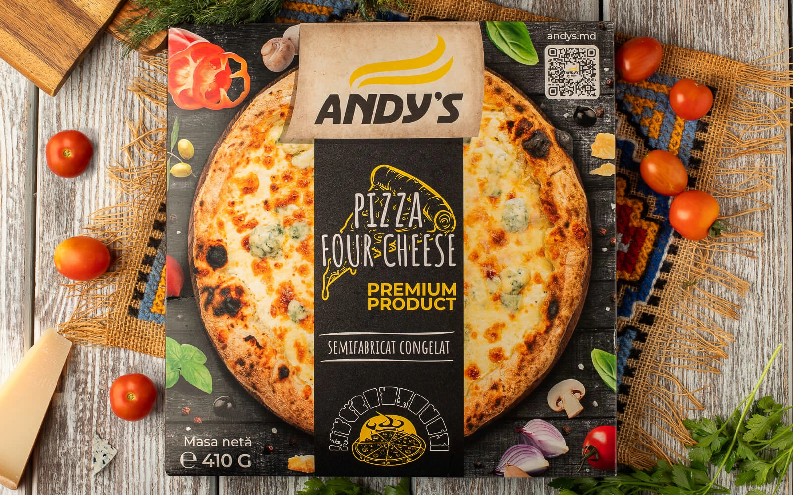 Frozen product. Pizza Four Cheese