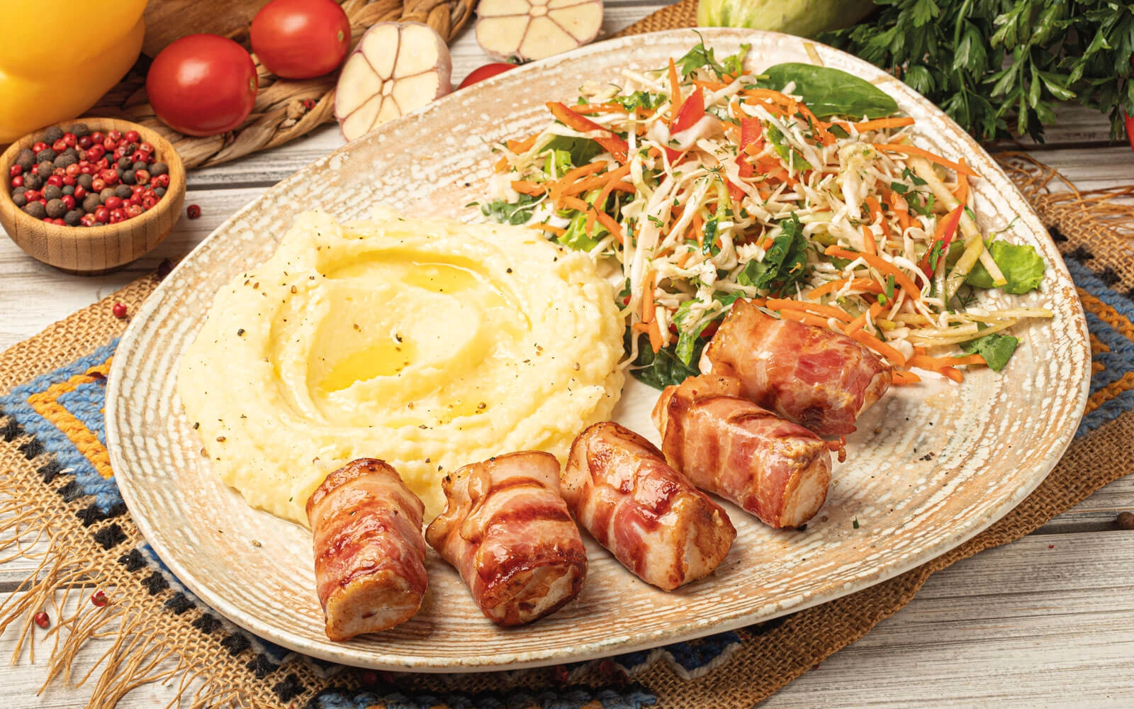 Frigărui de pui în bacon