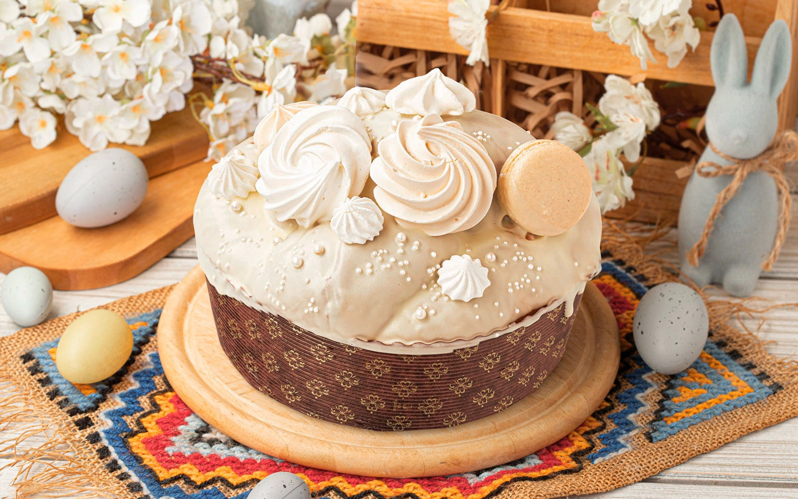 Easter Cake with cherries