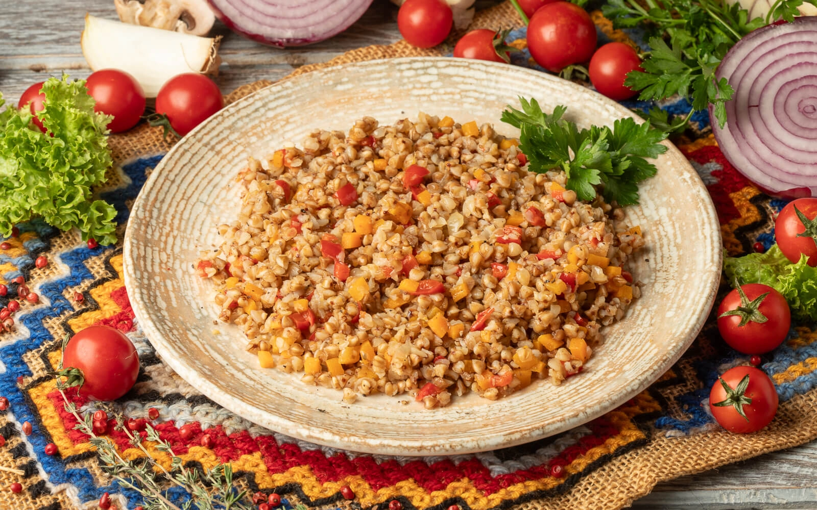 Buckwheat with vegetables