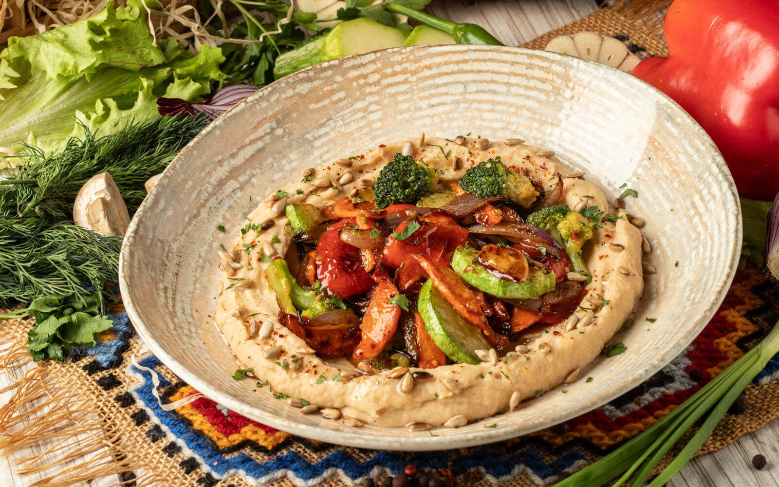 Beans with vegetables