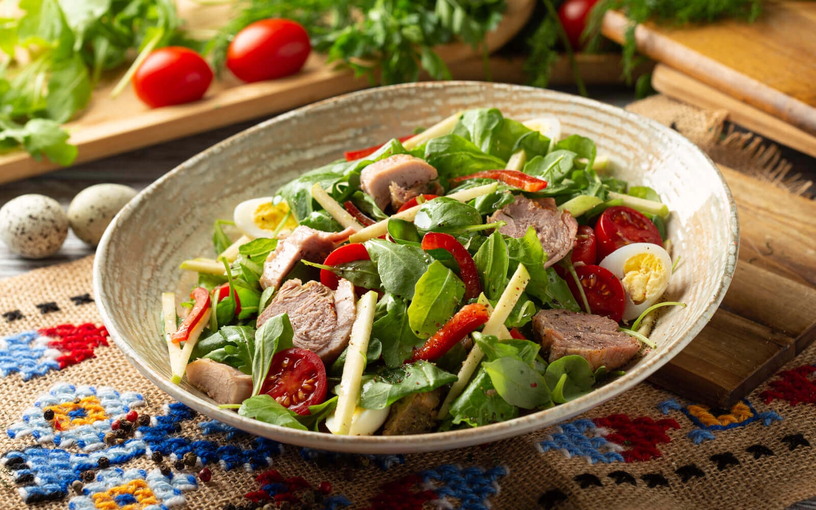 Fresh turkey salad