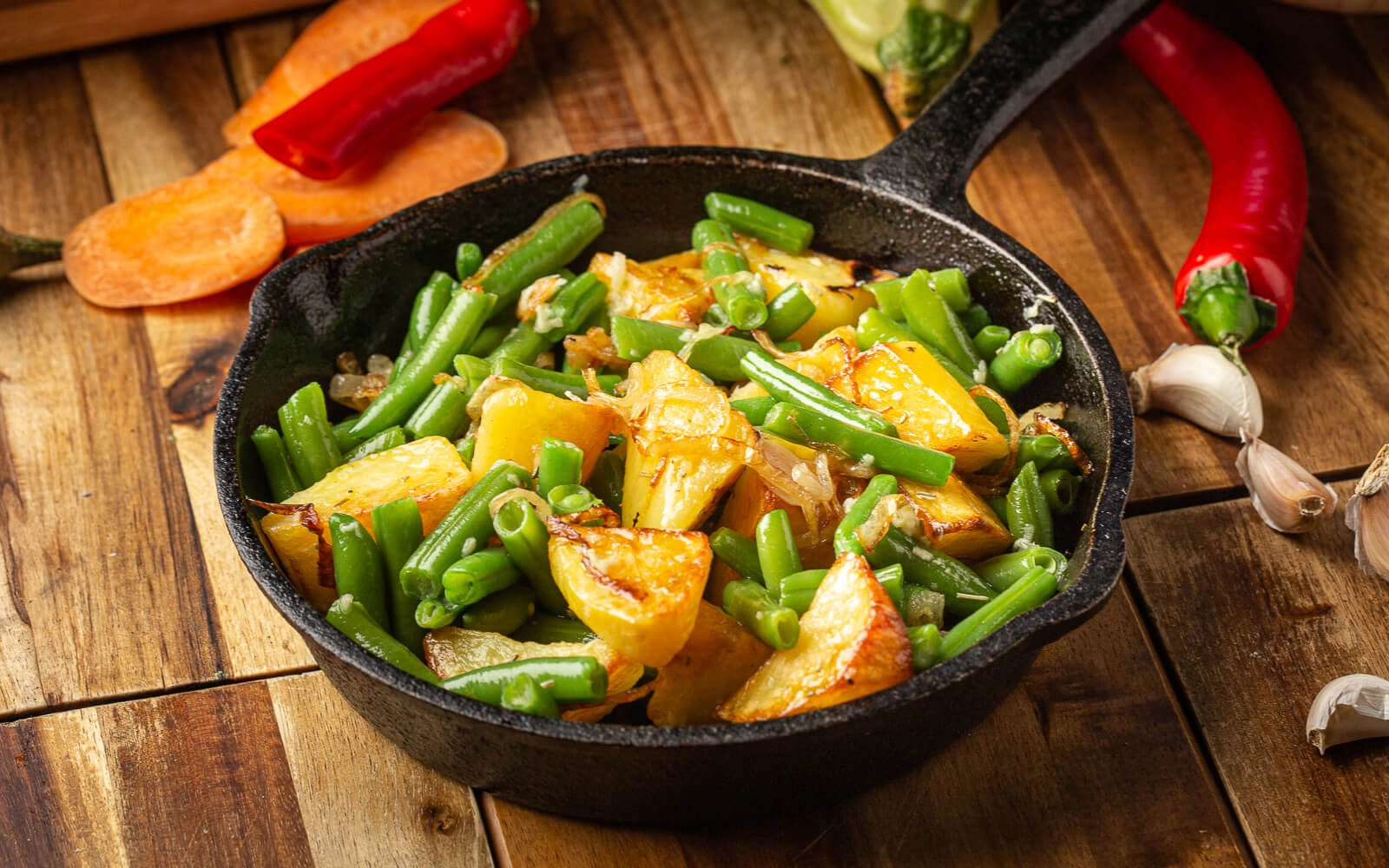 Potatoes with green beans