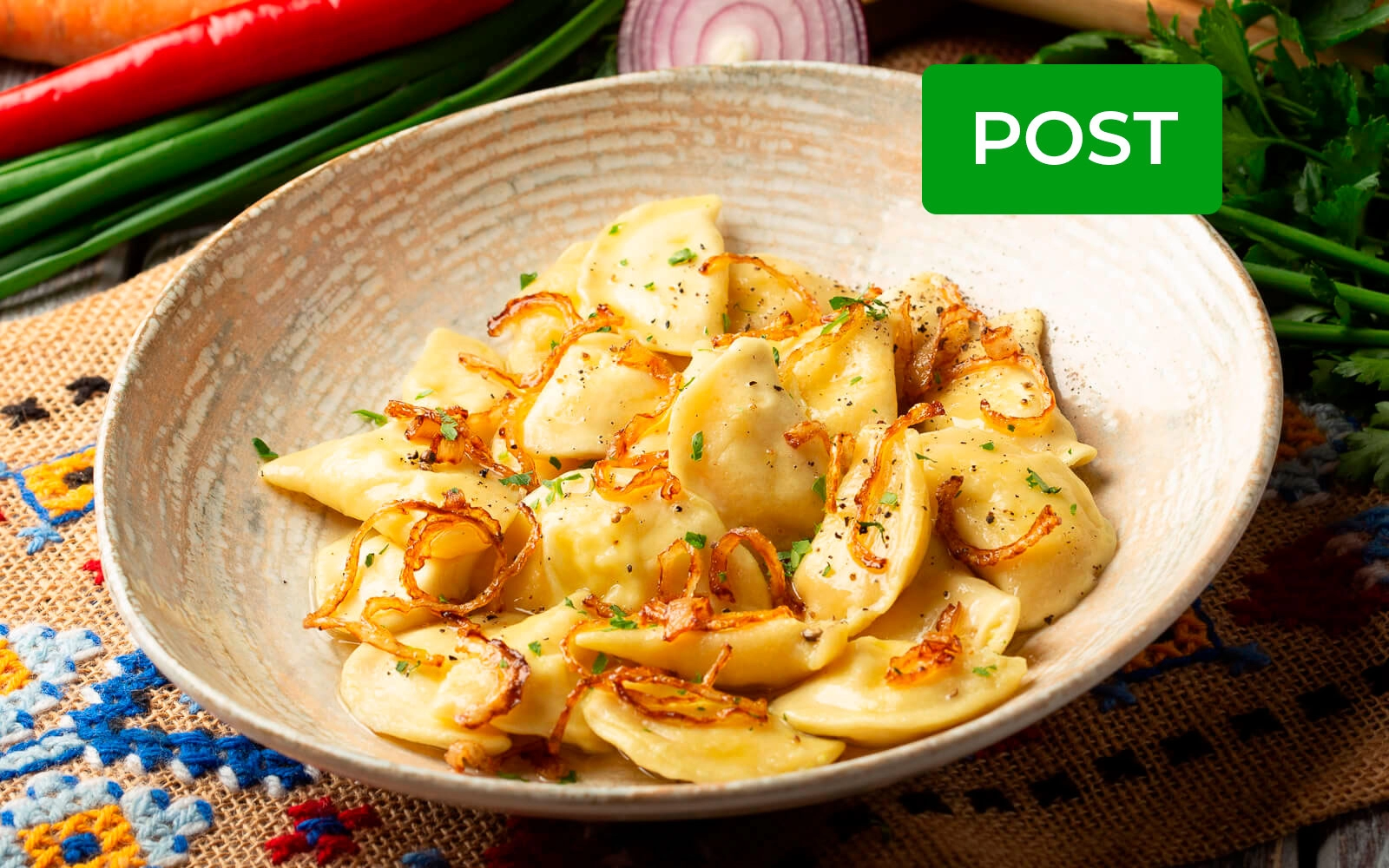 Colțunași cu cartofi și ceapă