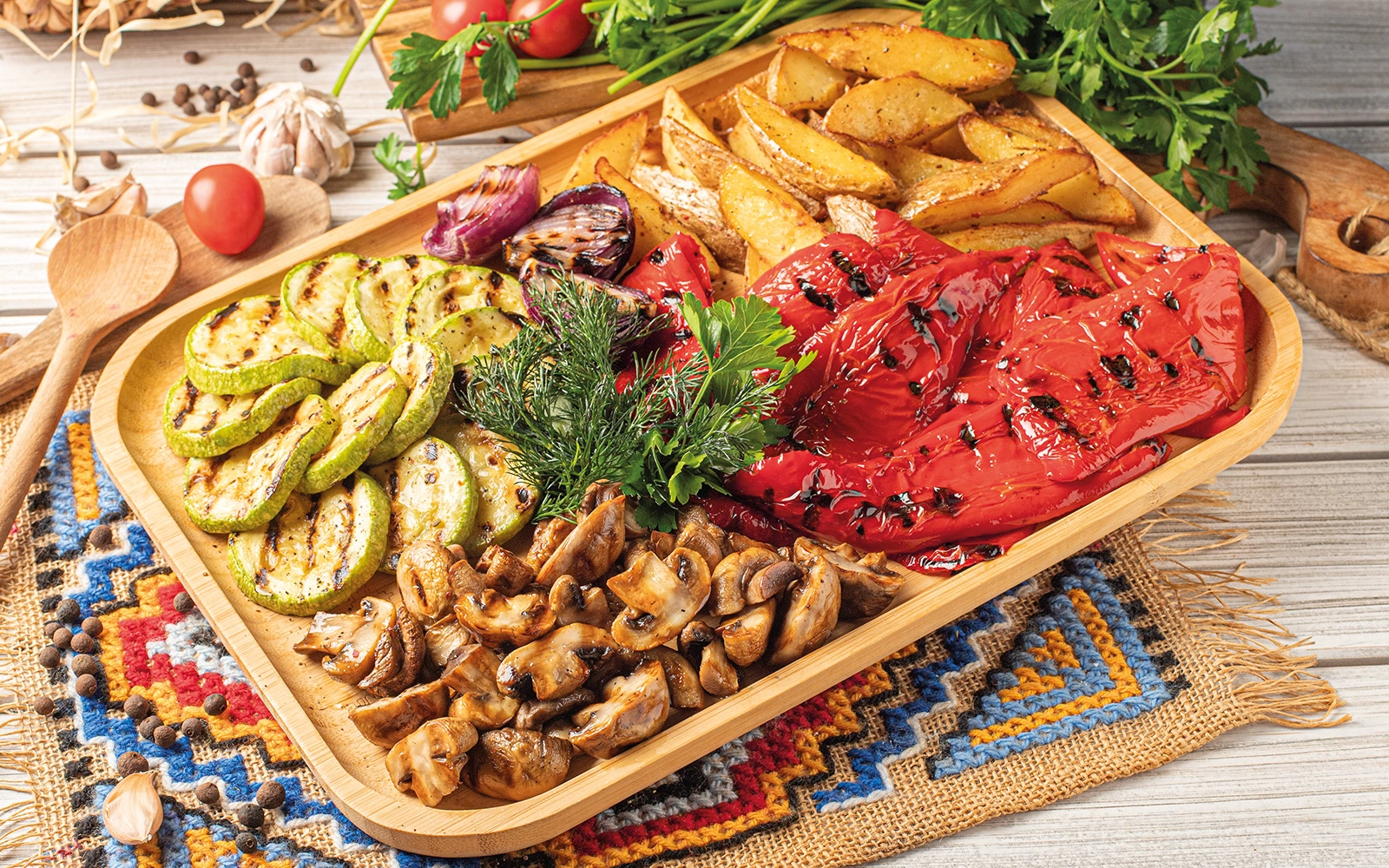 Vegetable grill plateau