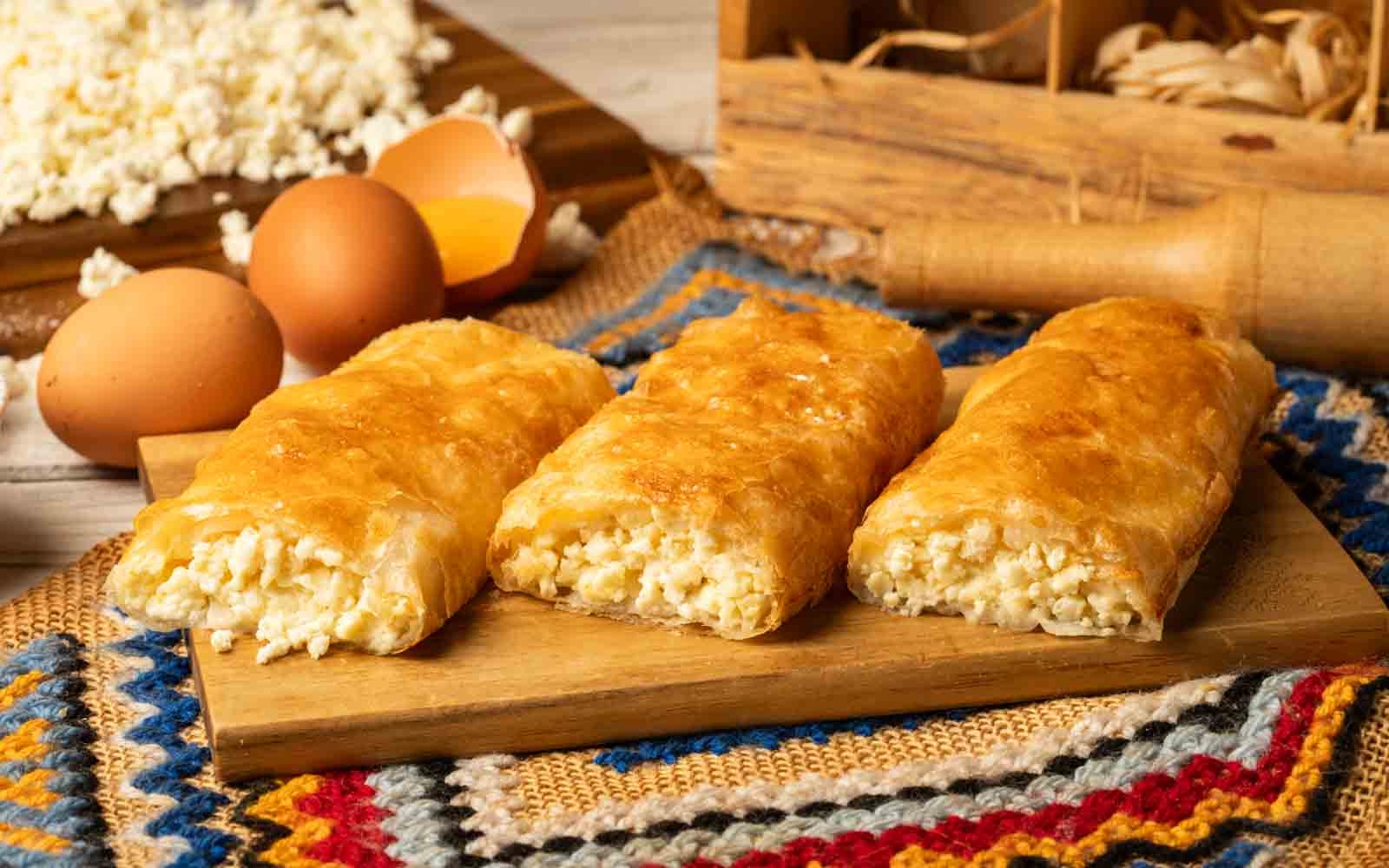 Вертуты с творогом и брынзой