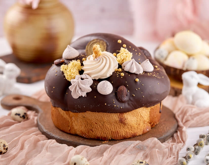 Easter cake with chocolate filling